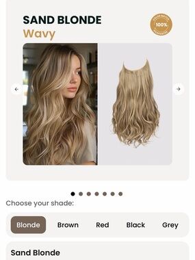 Sand Blonde Halo Set Wavy and Straight Haloes